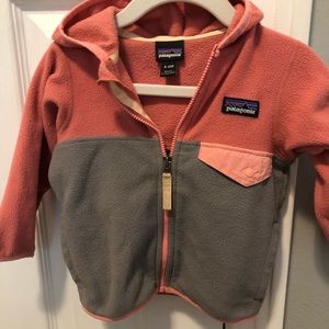 Baby girl Patagonia Micro D fleece jacket